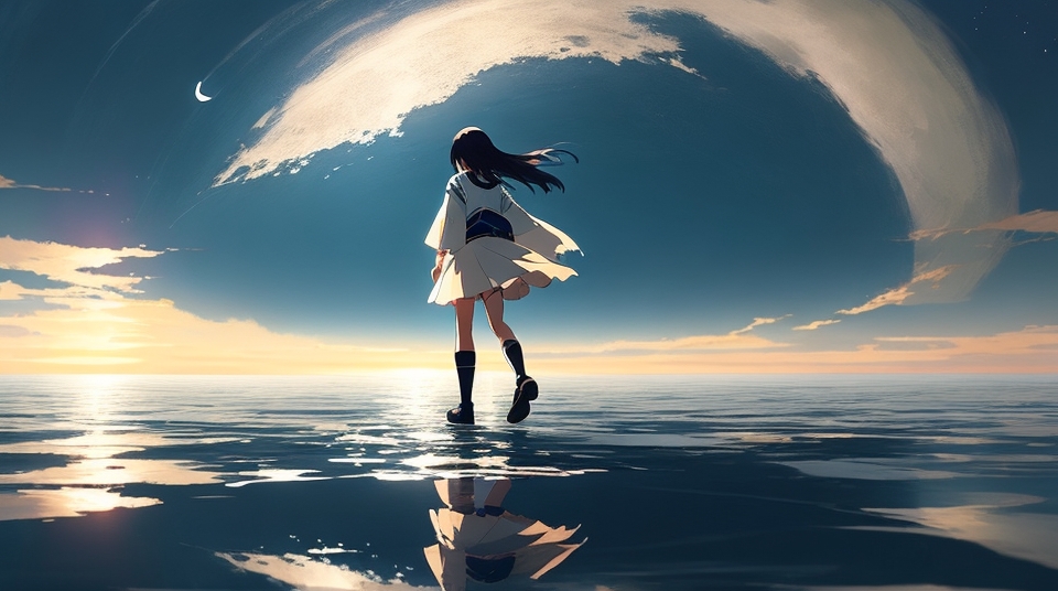 anime_girl_walking_on_water_ripples_backdrop_of_4